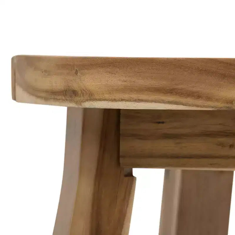 Tavolino rotondo con struttura in ferro e piano in legno