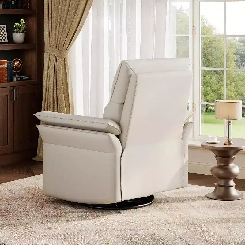Poltrona reclinabile elettrica con porta USB – Dondolo girevole a 270°, seduta ampia, tessuto ciniglia