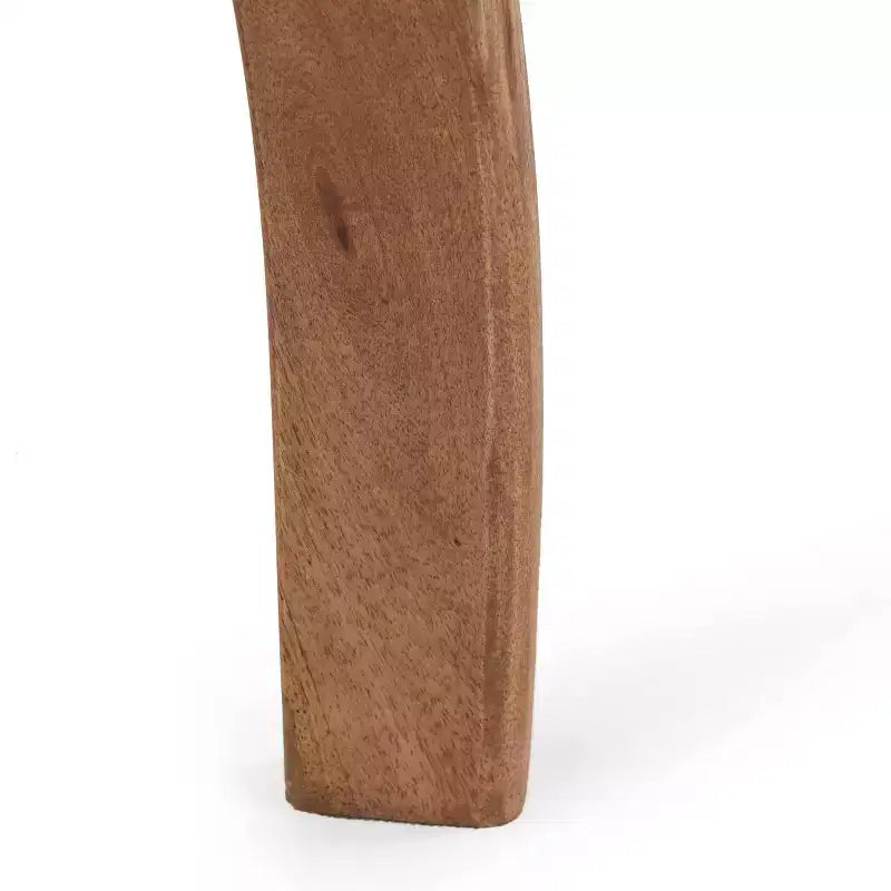 Tavolino Bohemien in Legno di Mango dal Design Sinuoso con Bordo Rialzato – Tonalità della Terra