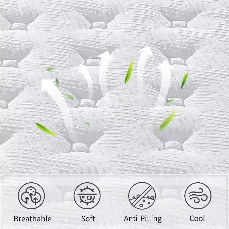 Materasso Ibrido King Size 12 Pollici, Soffice Medio, Molle Insacchettate e Memory Foam
