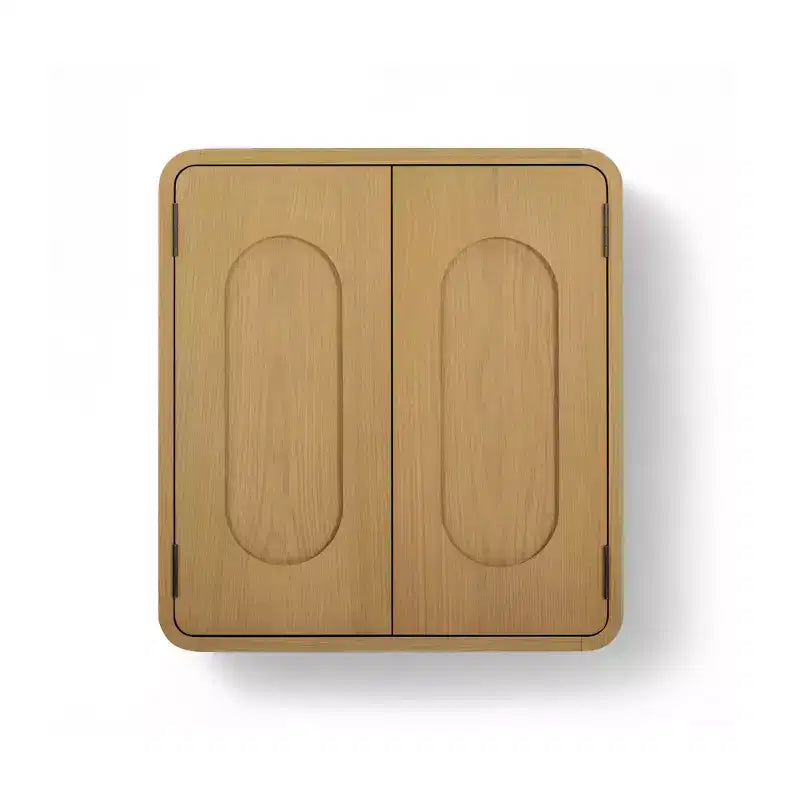 Pensile in MDF con 2 ante, ripiano regolabile, maniglie a incasso – 20,3 cm L x 55,9 cm P x 61 cm H, capacità 22,7 kg