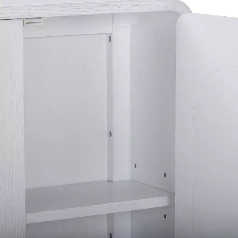 Pensile in MDF con 2 ante, ripiano regolabile, maniglie a incasso – 20,3 cm L x 55,9 cm P x 61 cm H, capacità 22,7 kg