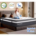 14 Queen Mattress in a Box,Gel Memory Foam&Pocket Coils,Medium Firm Hybrid Mattress,Back Support & Motion IsolationCooling Bed for Side Sleepers