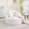 Poltrona da pavimento rotonda oversize in velluto a coste, senza struttura, seduta profonda, chaise longue – Soggiorno, Camera da letto