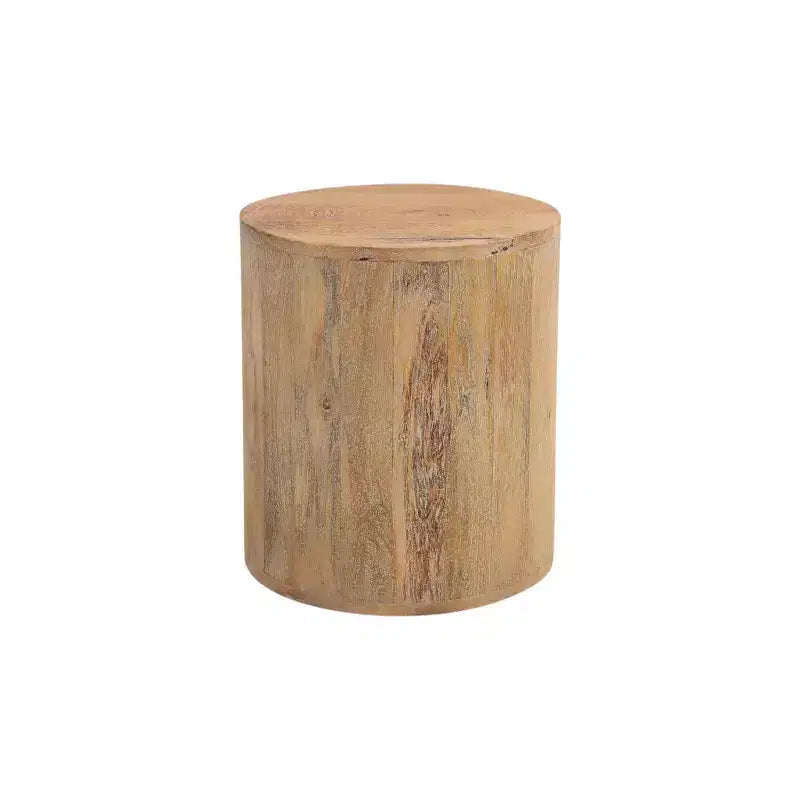 HomeRoots 24 Brown Solid Wood Round Cross Leg End Table