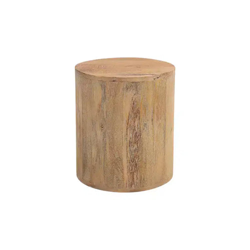 HomeRoots 24 Brown Solid Wood Round Cross Leg End Table