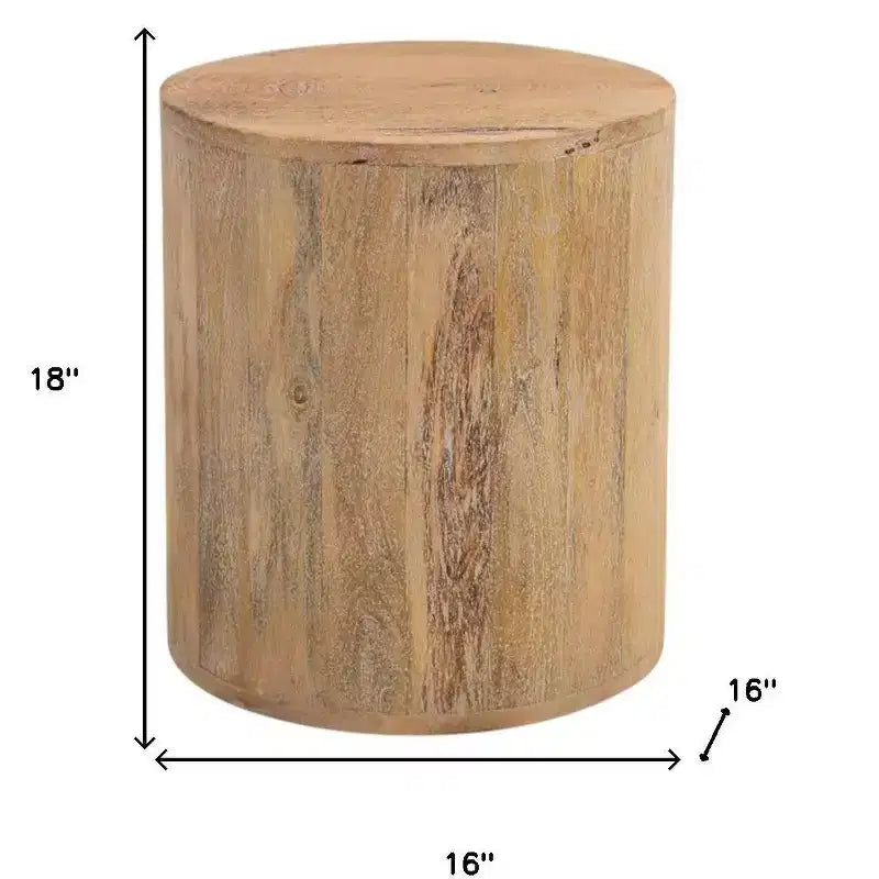 Tavolino da salotto rotondo da 60 cm in legno massello con base a gambe incrociate – Finitura marrone