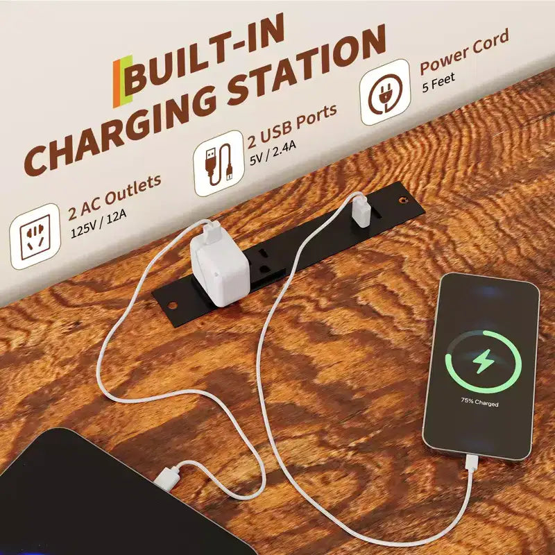 Cassettiera a 10 cassetti con contenitori in tessuto, presa di corrente, marrone – Contenitore per vestiti per camera da letto e soggiorno