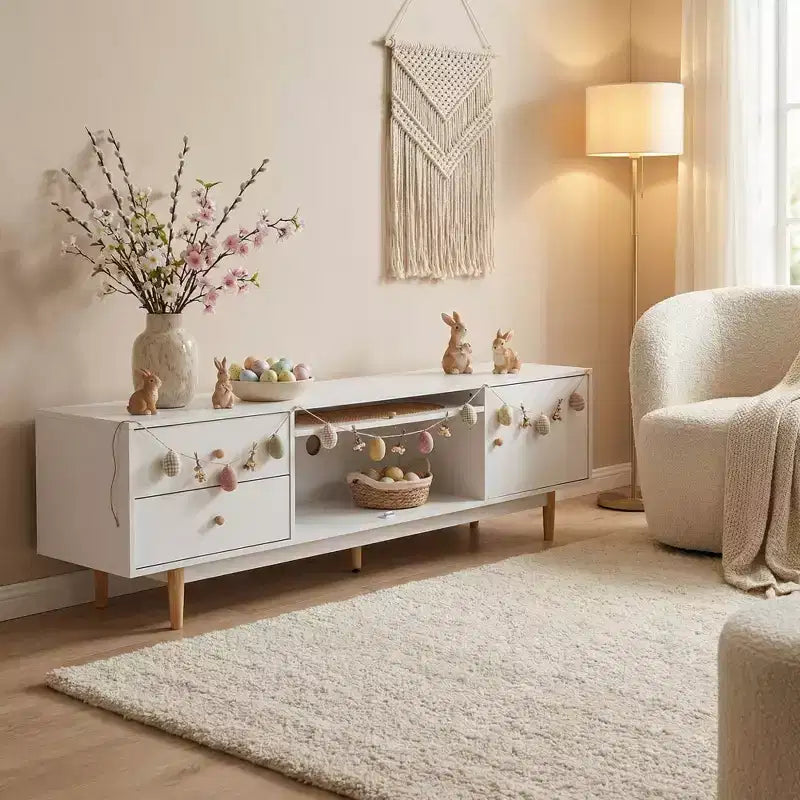 Mobile Porta TV da 178 cm con Cassetti, Adatto per TV fino a 80 Pollici – Design Minimalista per Soggiorno e Camera da Letto