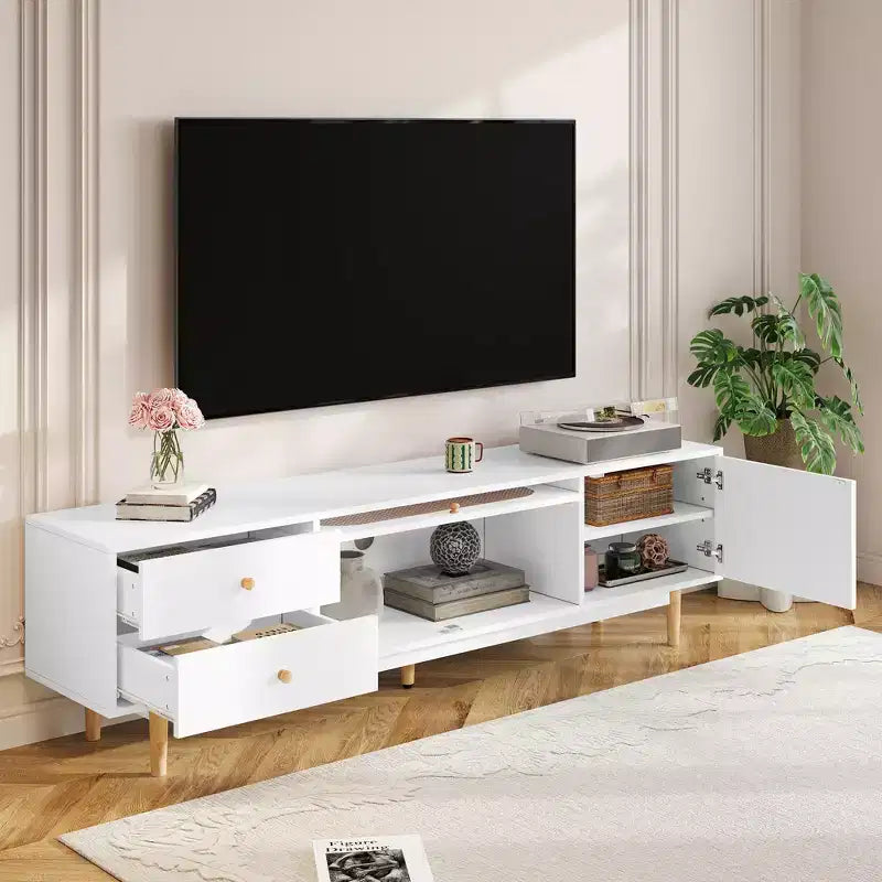 Mobile Porta TV da 178 cm con Cassetti, Adatto per TV fino a 80 Pollici – Design Minimalista per Soggiorno e Camera da Letto