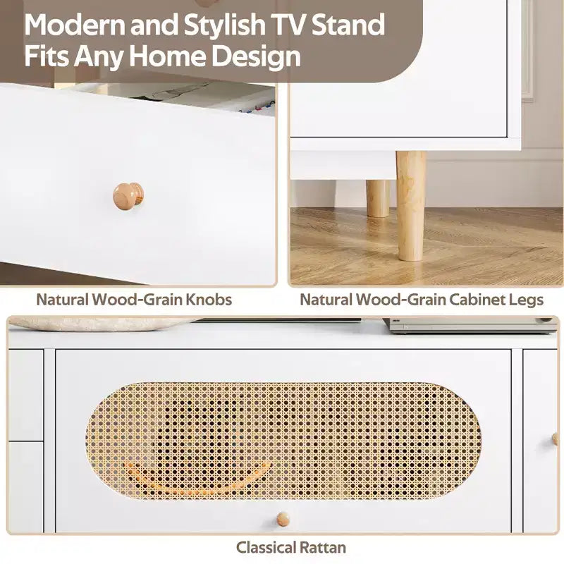 Mobile Porta TV da 178 cm con Cassetti, Adatto per TV fino a 80 Pollici – Design Minimalista per Soggiorno e Camera da Letto