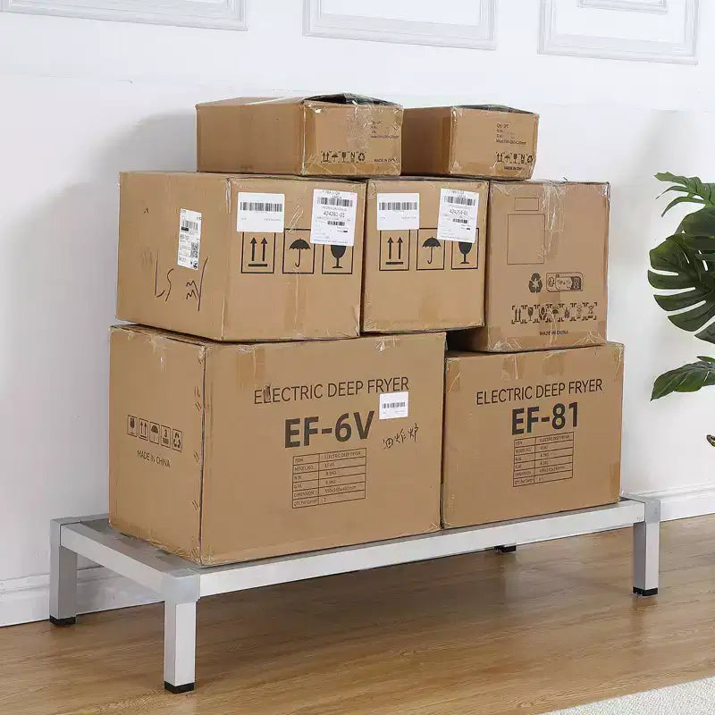 Ripiano per carichi in alluminio, capacità 450 kg – Scaffale commerciale da pavimento per ristorante, cucina e negozio