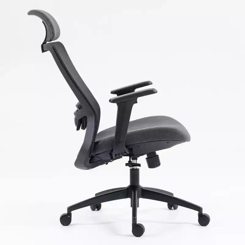 Sedia da Ufficio Ergonomica con Schienale Alto in Rete, Inclinazione 120°, Girevole a 360°, Base in Nylon, Altezza Regolabile