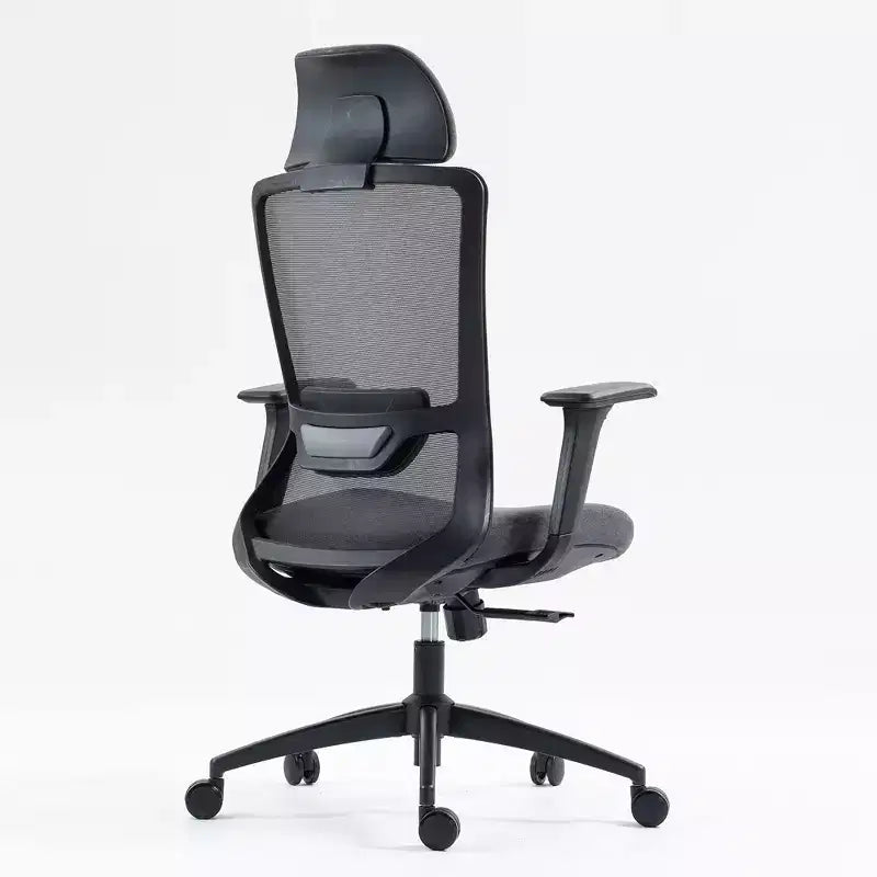 Sedia da Ufficio Ergonomica con Schienale Alto in Rete, Inclinazione 120°, Girevole a 360°, Base in Nylon, Altezza Regolabile