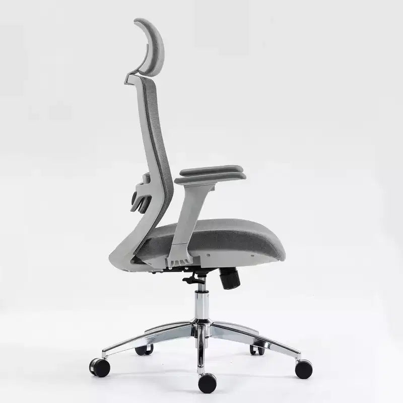 Sedia da Ufficio Ergonomica con Schienale Alto in Rete, Inclinazione 120°, Girevole a 360°, Base in Nylon, Altezza Regolabile