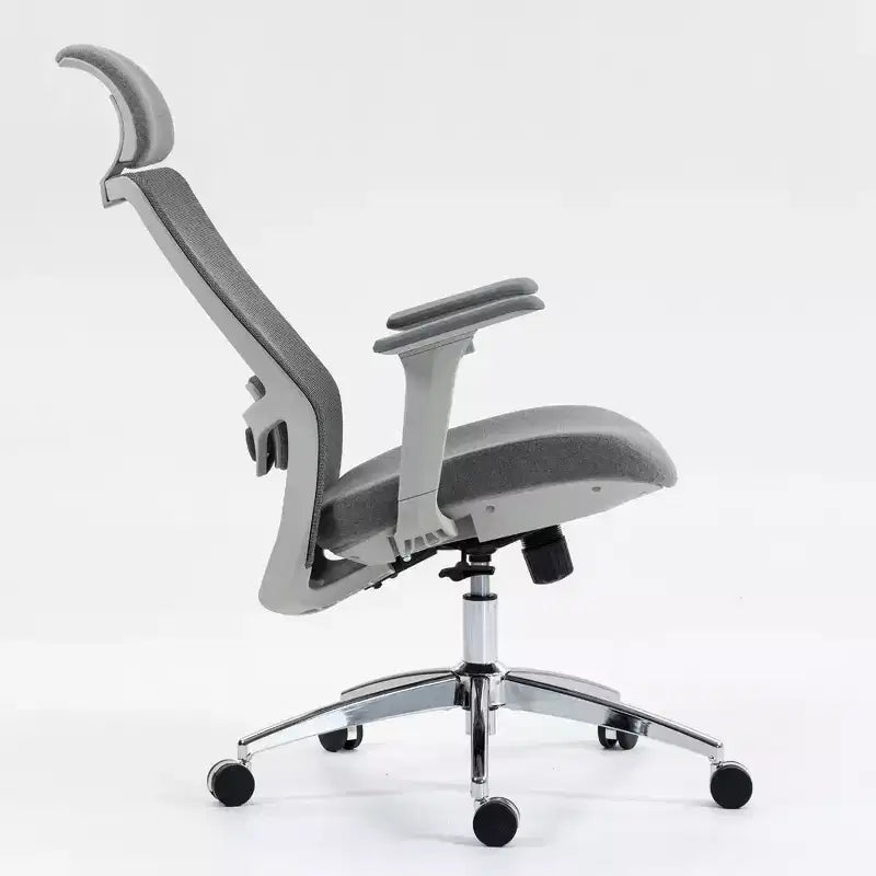 Sedia da Ufficio Ergonomica con Schienale Alto in Rete, Inclinazione 120°, Girevole a 360°, Base in Nylon, Altezza Regolabile