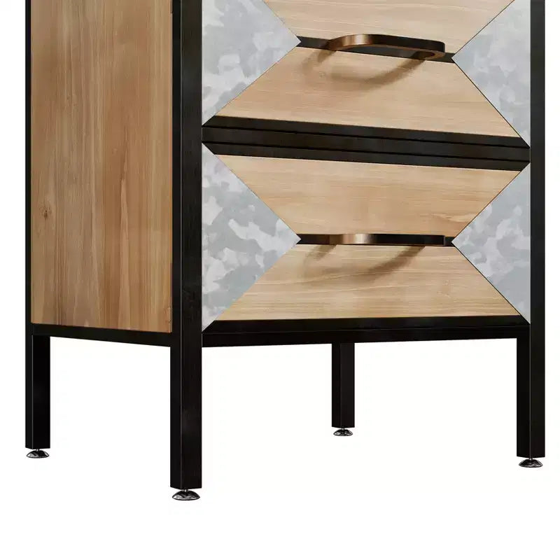 Mobile contenitore in legno con 3 cassetti, consolle da appoggio – 68,5 cm (A) x 45 cm (L) x 35 cm (P)