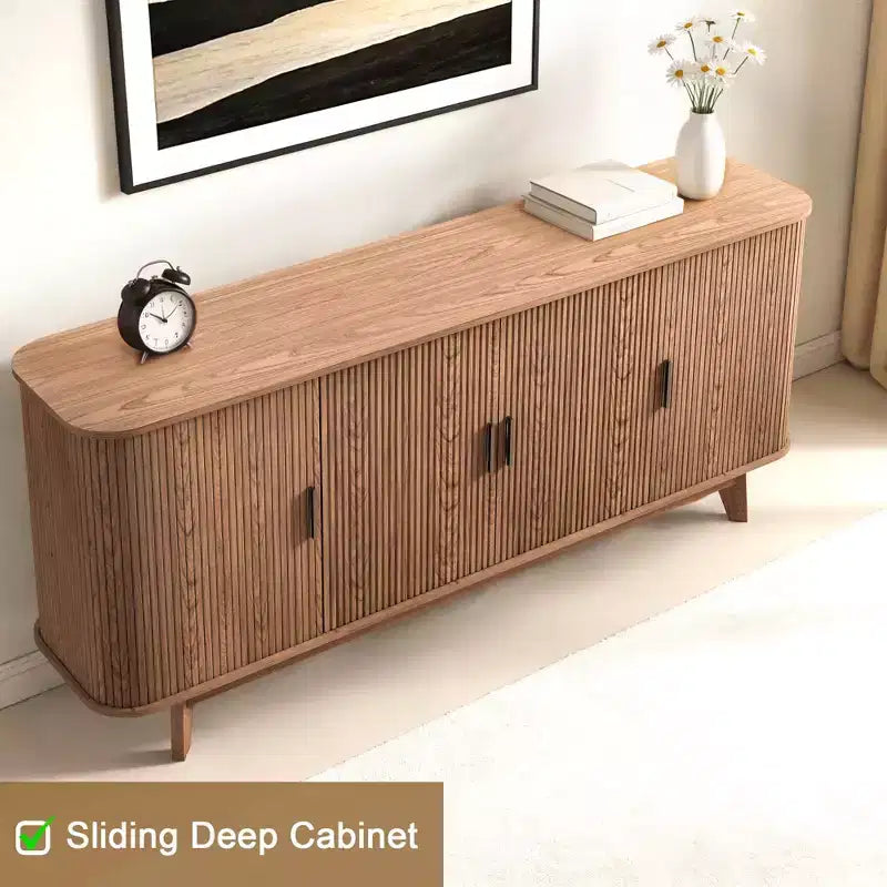 Credenza con ripiani regolabili, colori multipli – Mobile contenitore da soggiorno autoportante