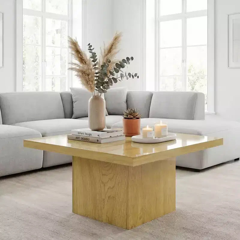 Tavolino quadrato, 80 x 80 cm, piano spesso 4 cm – Tavolino da salotto