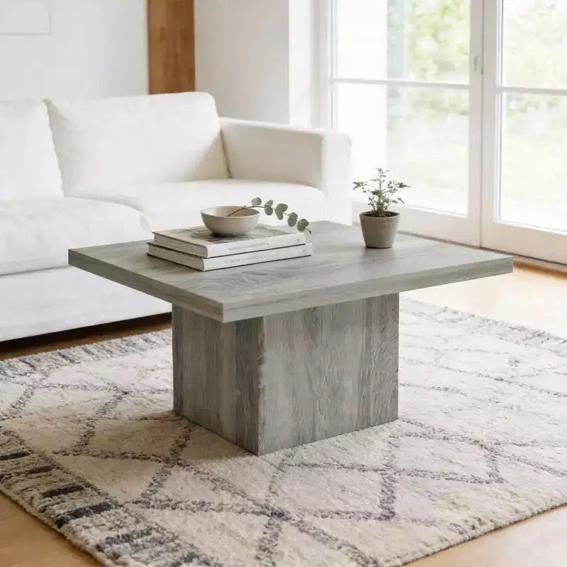 Tavolino quadrato, 80 x 80 cm, piano spesso 4 cm – Tavolino da salotto
