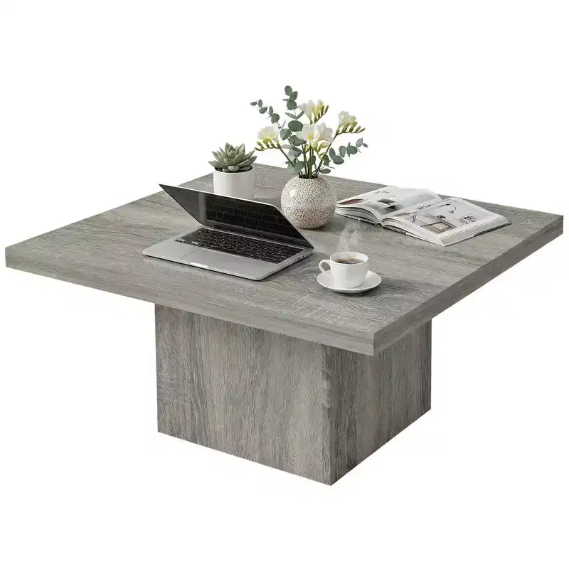Tavolino quadrato, 80 x 80 cm, piano spesso 4 cm – Tavolino da salotto