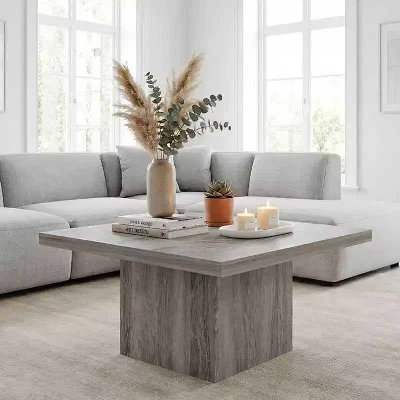 Tavolino quadrato, 80 x 80 cm, piano spesso 4 cm – Tavolino da salotto