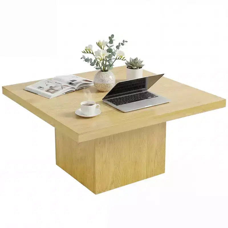 Tavolino quadrato, 80 x 80 cm, piano spesso 4 cm – Tavolino da salotto