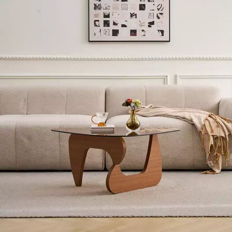 Tavolino da caffè piccolo in legno, stile rustico – marrone, design moderno di metà secolo
