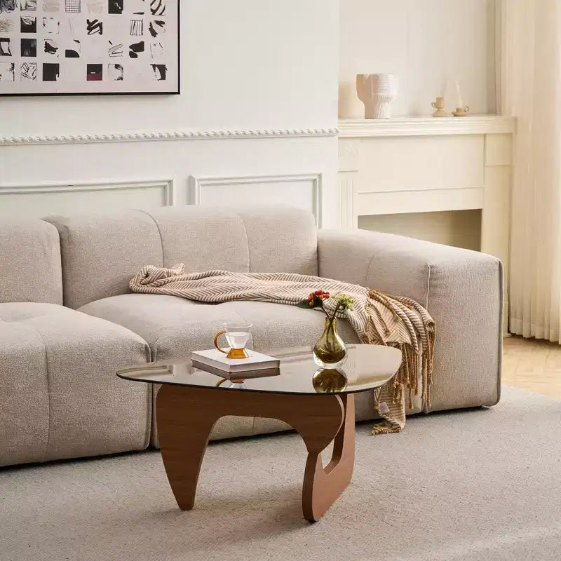 Tavolino da caffè piccolo in legno, stile rustico – marrone, design moderno di metà secolo